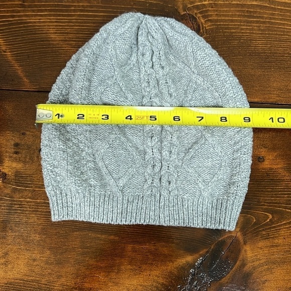 Gray Slouch Hat Beanie | H&M Beanie Cable Knit - Picture 6 of 7